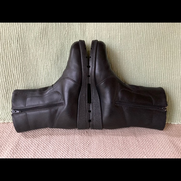 Blondo Men's Black Leather Wool-Lined Insulated Zip Mid Winter Boots Sz M8 - Picture 5 of 11